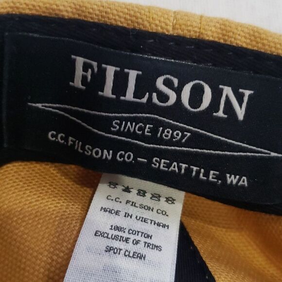Filson Company Golden Tan Baseball Cap C.C.F. Co 100% Cotton Seattle 1897 - Picture 2 of 7
